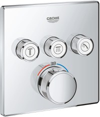 Baterie cada - dus termostatata Grohe Grohtherm SmartControl cu montaj incastrat  necesita corp ingropat  crom - 1