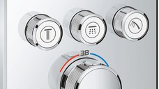 Baterie cada - dus termostatata Grohe Grohtherm SmartControl cu montaj incastrat  necesita corp ingropat  crom