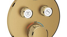 Baterie cada - dus termostatata Grohe Grohtherm SmartControl Round  montaj incastrat  necesita corp ingropat  brushed cool sunrise