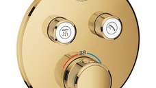 Baterie cada - dus termostatata Grohe Grohtherm SmartControl Round  montaj incastrat  necesita corp ingropat  cool sunrise