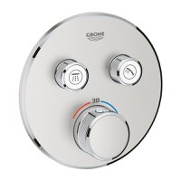 Baterie cada - dus termostatata Grohe Grohtherm SmartControl Round  montaj incastrat  necesita corp ingropat  supersteel - 1