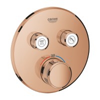 Baterie cada - dus termostatata Grohe Grohtherm SmartControl Round  montaj incastrat  necesita corp ingropat  warm sunset - 1
