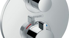 Baterie cada - dus termostatata Hansgrohe Ecostat S cu montaj incastrat  necesita corp ingropat