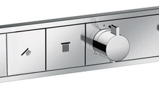 Baterie cada - dus termostatata Hansgrohe RainSelect cu montaj incastrat  necesita corp ingropat  crom