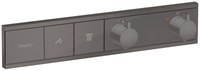 Baterie cada - dus termostatata Hansgrohe RainSelect cu montaj incastrat necesita corp ingropat negru periat - 1