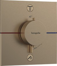 Baterie cada - dus termostatata Hansgrohe ShowerSelect Comfort E cu 2 functii montaj incastrat necesita corp ingropat bronz periat - 1