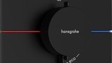Baterie cada - dus termostatata Hansgrohe ShowerSelect Comfort E cu 2 functii  montaj incastrat  necesita corp ingropat  negru mat