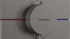 Baterie cada - dus termostatata Hansgrohe ShowerSelect Comfort E cu 2 functii montaj incastrat necesita corp ingropat negru periat