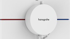 Baterie cada - dus termostatata Hansgrohe ShowerSelect Comfort E cu montaj incastrat  necesita corp ingropat  alb mat