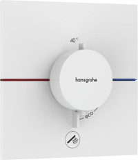 Baterie cada - dus termostatata Hansgrohe ShowerSelect Comfort E cu montaj incastrat  necesita corp ingropat  alb mat - 1