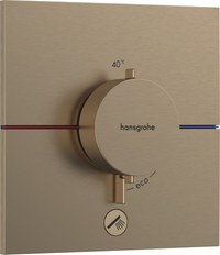 Baterie cada - dus termostatata Hansgrohe ShowerSelect Comfort E cu montaj incastrat necesita corp ingropat bronz periat - 1