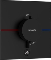 Baterie cada - dus termostatata Hansgrohe ShowerSelect Comfort E cu montaj incastrat necesita corp ingropat negru mat - 1
