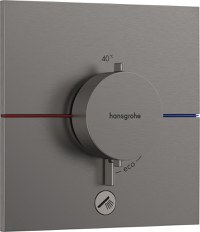 Baterie cada - dus termostatata Hansgrohe ShowerSelect Comfort E cu montaj incastrat necesita corp ingropat negru periat - 1