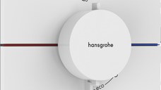 Baterie cada - dus termostatata Hansgrohe ShowerSelect Comfort Q cu 2 functii montaj incastrat necesita corp ingropat alb mat