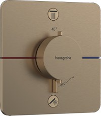 Baterie cada - dus termostatata Hansgrohe ShowerSelect Comfort Q cu 2 functii montaj incastrat necesita corp ingropat bronz periat - 1