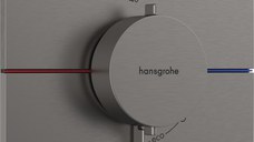 Baterie cada - dus termostatata Hansgrohe ShowerSelect Comfort Q cu 2 functii  montaj incastrat  necesita corp ingropat  negru periat
