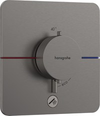 Baterie cada - dus termostatata Hansgrohe ShowerSelect Comfort Q cu montaj incastrat necesita corp ingropat negru periat - 1