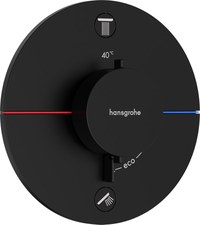 Baterie cada - dus termostatata Hansgrohe ShowerSelect Comfort S cu 2 functii  montaj incastrat  necesita corp ingropat  negru mat - 1