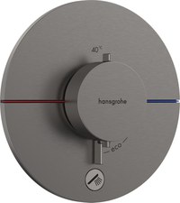Baterie cada - dus termostatata Hansgrohe ShowerSelect Comfort S cu montaj incastrat necesita corp ingropat negru periat - 1
