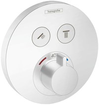 Baterie cada - dus termostatata Hansgrohe ShowerSelect S cu montaj incastrat necesita corp ingropat alb mat - 1