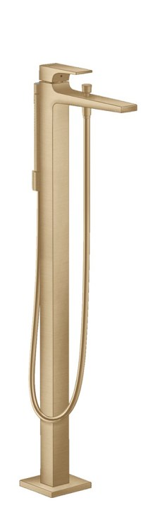 Baterie cada Hansgrohe Metropol de pardoseala  fara ventil  necesita corp ingropat  bronz periat - 1