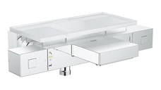 Baterie cada termostatata Grohe Grohtherm Cube cu etajera  crom