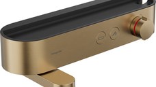 Baterie cada termostatata Hansgrohe ShowerTablet Select 400 cu pipa rotativa  bronz periat