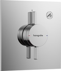 Baterie dus Hansgrohe DuoTurn E cu montaj incastrat  necesita corp ingropat  crom - 1