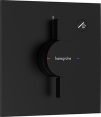 Baterie dus Hansgrohe DuoTurn E cu montaj incastrat  necesita corp ingropat  negru mat - 1