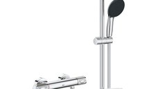 Baterie dus termostatata Grohe Precision Feel cu set de dus Vitalio Start  110 cu bara 60cm  crom