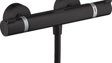 Baterie dus termostatata Hansgrohe Ecostat Comfort  negru mat