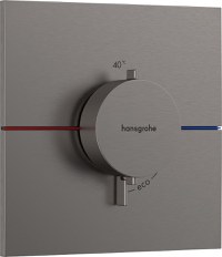 Baterie dus termostatata Hansgrohe ShowerSelect Comfort E cu montaj incastrat  necesita corp ingropat  negru periat - 1