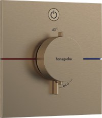Baterie dus termostatata Hansgrohe ShowerSelect Comfort E On/Off cu montaj incastrat  necesita corp ingropat  bronz periat - 1