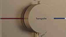 Baterie dus termostatata Hansgrohe ShowerSelect Comfort E On/Off cu montaj incastrat necesita corp ingropat bronz periat