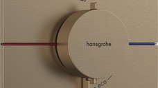 Baterie dus termostatata Hansgrohe ShowerSelect Comfort E On/Off cu montaj incastrat  necesita corp ingropat  bronz periat