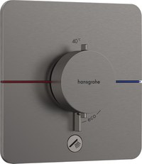 Baterie dus termostatata Hansgrohe ShowerSelect Comfort Q cu montaj incastrat  necesita corp ingropat  negru periat - 1