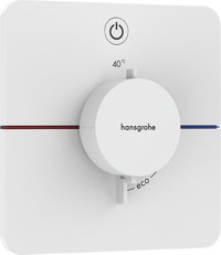 Baterie dus termostatata Hansgrohe ShowerSelect Comfort Q On/Off cu montaj incastrat  necesita corp ingropat  alb mat - 1