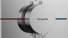 Baterie dus termostatata Hansgrohe ShowerSelect Comfort Q On/Off cu montaj incastrat  necesita corp ingropat  crom