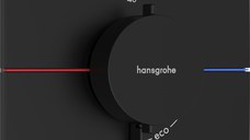 Baterie dus termostatata Hansgrohe ShowerSelect Comfort Q On/Off cu montaj incastrat necesita corp ingropat negru mat