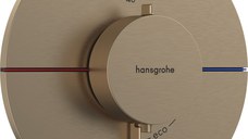 Baterie dus termostatata Hansgrohe ShowerSelect Comfort S cu montaj incastrat necesita corp ingropat bronz periat