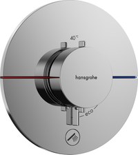 Baterie dus termostatata Hansgrohe ShowerSelect Comfort S cu montaj incastrat  necesita corp ingropat  crom - 1