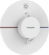 Baterie dus termostatata Hansgrohe ShowerSelect Comfort S On/Off cu montaj incastrat  necesita corp ingropat  alb mat - 1