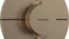 Baterie dus termostatata Hansgrohe ShowerSelect Comfort S On/Off cu montaj incastrat  necesita corp ingropat  bronz periat