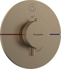 Baterie dus termostatata Hansgrohe ShowerSelect Comfort S On/Off cu montaj incastrat  necesita corp ingropat  bronz periat - 1