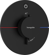 Baterie dus termostatata Hansgrohe ShowerSelect Comfort S On/Off cu montaj incastrat necesita corp ingropat negru mat - 1