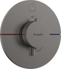 Baterie dus termostatata Hansgrohe ShowerSelect Comfort S On/Off cu montaj incastrat necesita corp ingropat negru periat - 1
