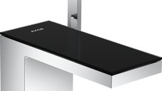 Baterie lavoar Axor MyEdition 70  ventil push-open  crom/sticla neagra