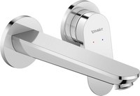 Baterie lavoar Duravit Wave din 2 elemente  de perete  necesita corp ingropat  crom - 1
