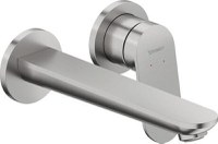 Baterie lavoar Duravit Wave din 2 elemente  de perete  necesita corp ingropat  inox periat - 1