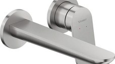 Baterie lavoar Duravit Wave din 2 elemente  de perete  necesita corp ingropat  inox periat